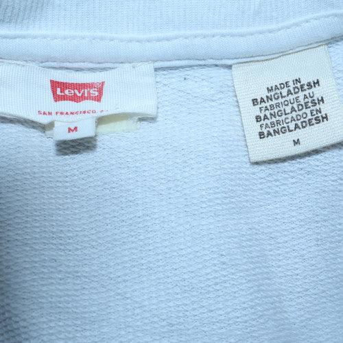 Levi's Men's White Logo Crew Neck Sweatshirt Size M