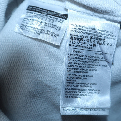 Levi's Men's White Logo Crew Neck Sweatshirt Size M