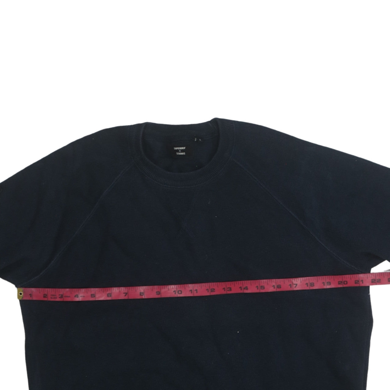 Superdry Men's Blue Cotton Crew Neck Pullover Sweatshirt Size L