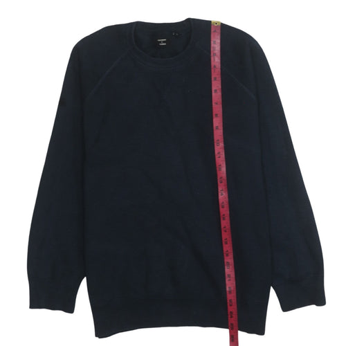 Superdry Men's Blue Cotton Crew Neck Pullover Sweatshirt Size L