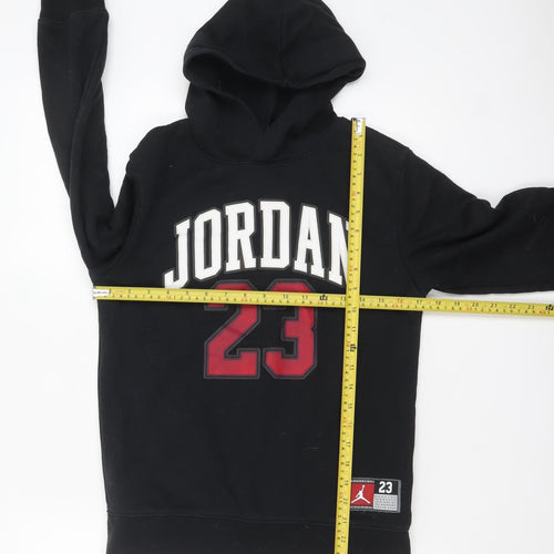 Jordan Boys Black 12-13 Years Pullover Hoodie with Logo Front