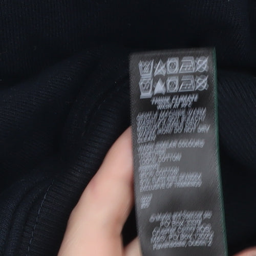 Marks and Spencer Mens Black 2XL Quarter Zip Fleece Sweatshirt