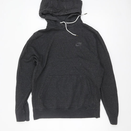Nike Men's Black Pullover Hoodie Size S Fleece Cotton Blend