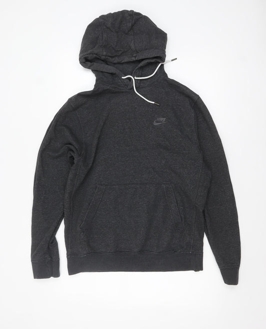 Nike Men's Black Pullover Hoodie Size S Fleece Cotton Blend