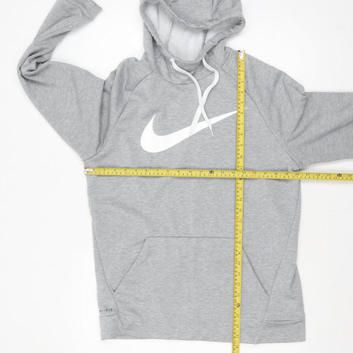 Nike Men's Grey Dri-FIT Pullover Hoodie M Sportswear