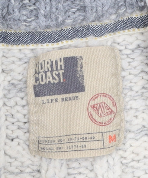 Marks and Spencer Men’s Beige 1/2 Zip Cable-Knit Jumper M