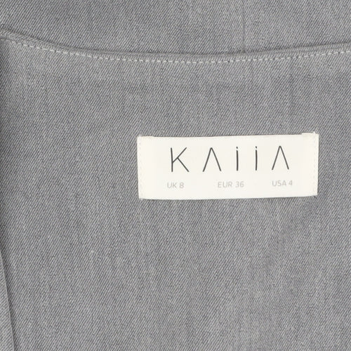 KAIIA Women Grey Suit Waistcoat UK 8 Single Button Tailored Vest