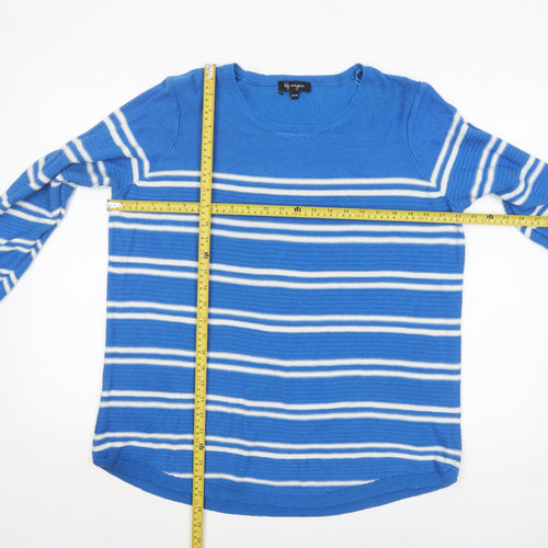 Lily Morgan Women's Blue Striped Knit Pullover Jumper XL