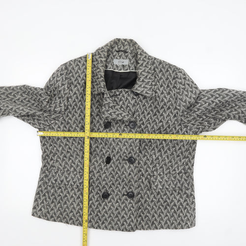 Marks and Spencer Women's Grey Wool Blend Pea Coat Size 22