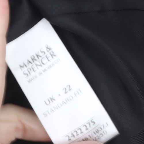 Marks and Spencer Women's Grey Wool Blend Pea Coat Size 22