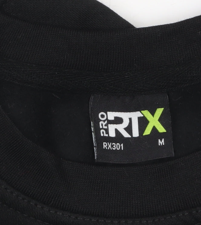 Pro RTX Men's Black Graphic Print Pullover Sweatshirt M