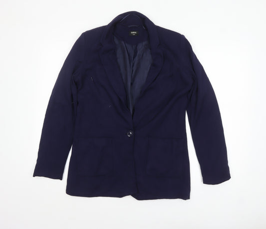 Oasis Women's Blue Regular Fit Single-Breasted Blazer Size 10