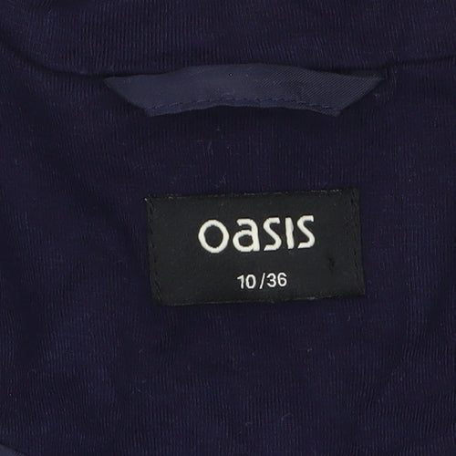 Oasis Women's Blue Regular Fit Single-Breasted Blazer Size 10