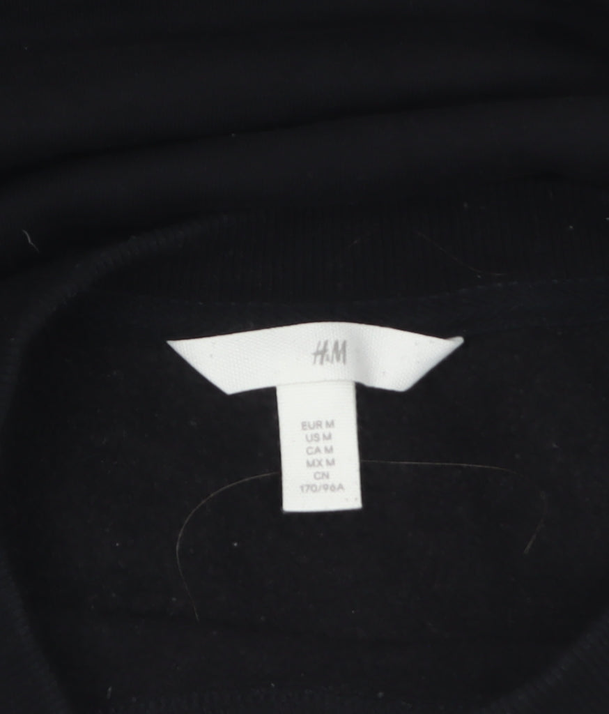 H&M Women's Black SIMPLICITÉ Crew Neck Pullover Sweatshirt Size 12