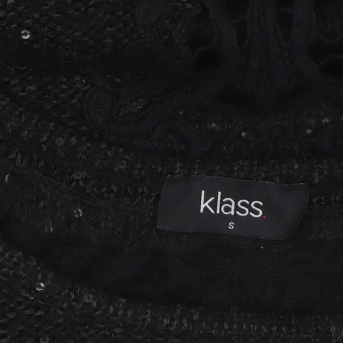 Klass Women's Black Sequin Knit Tunic Jumper Size S