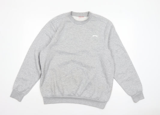 Slazenger Men’s Grey Pullover Sweatshirt M Crew Neck Fleece
