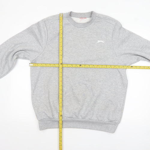 Slazenger Men’s Grey Pullover Sweatshirt M Crew Neck Fleece