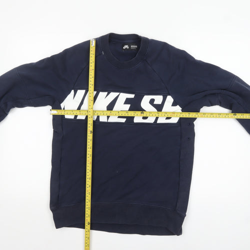 Nike SB Men's Blue Pullover Sweatshirt Size M Crew Neck Fleece