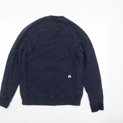 Nike SB Men's Blue Pullover Sweatshirt Size M Crew Neck Fleece