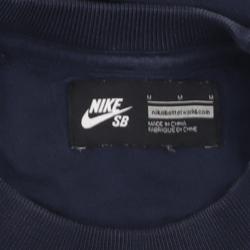 Nike SB Men's Blue Pullover Sweatshirt Size M Crew Neck Fleece