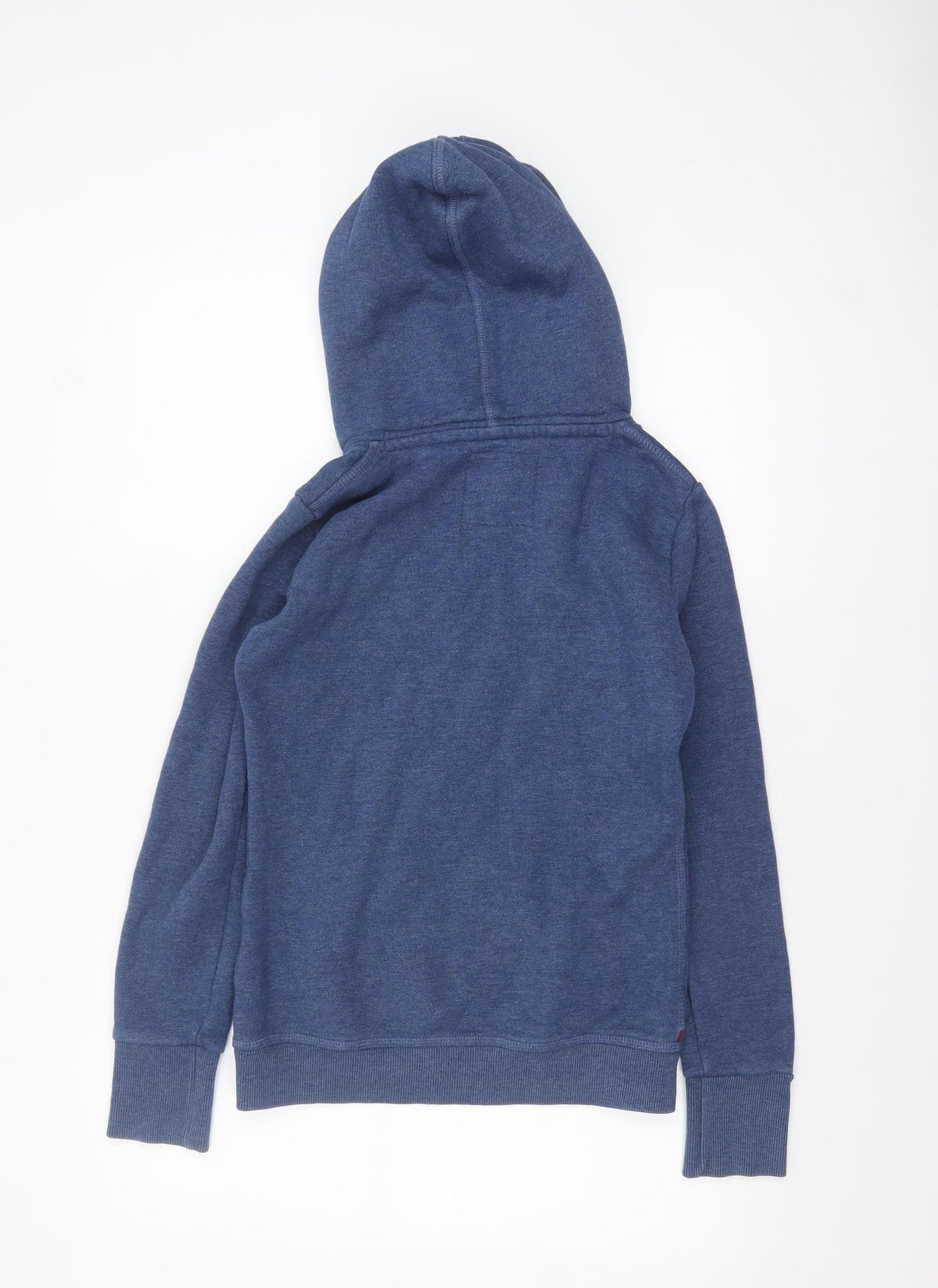 Superdry Womens Blue XS Pullover Hoodie with Logo Print