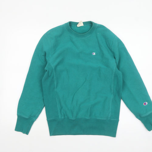 Champion Womens Green Medium Reverse Weave Cotton Sweatshirt