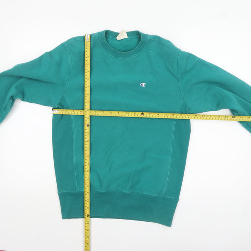 Champion Womens Green Medium Reverse Weave Cotton Sweatshirt