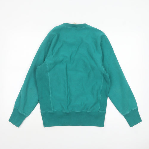 Champion Womens Green Medium Reverse Weave Cotton Sweatshirt