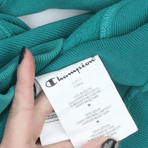 Champion Womens Green Medium Reverse Weave Cotton Sweatshirt