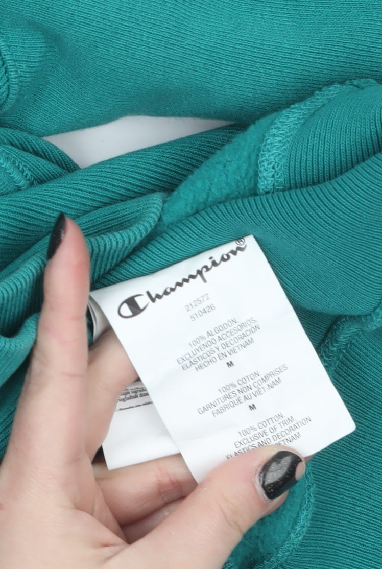 Champion Womens Green Medium Reverse Weave Cotton Sweatshirt