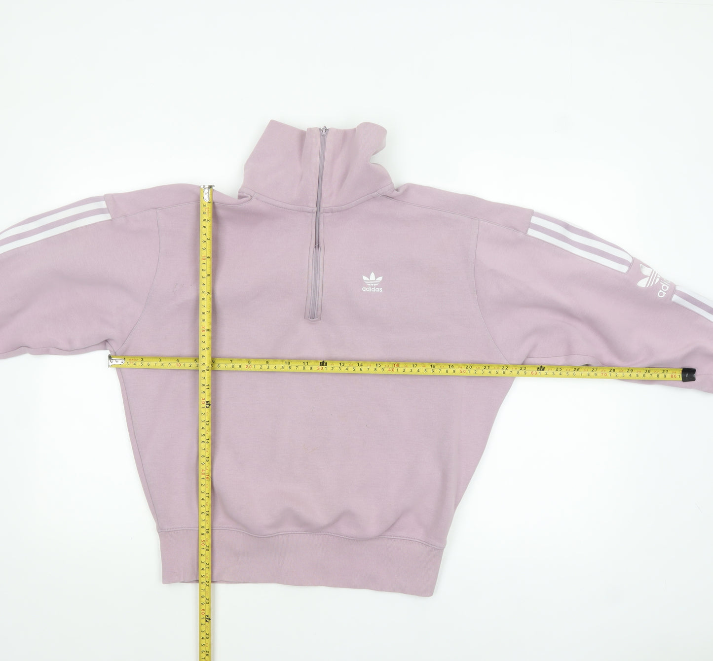 Adidas Womens Pink 1/2 Zip Pullover Sweatshirt Size 10