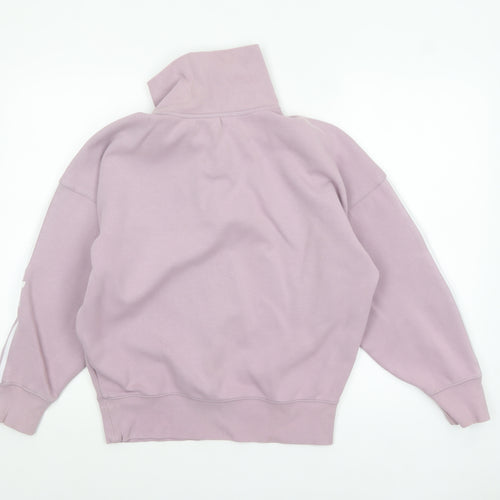 Adidas Womens Pink 1/2 Zip Pullover Sweatshirt Size 10