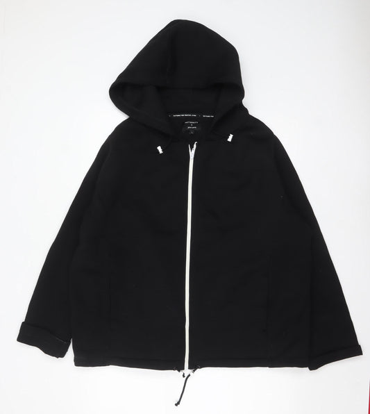 John Lewis Paternity Black Womens Large Full Zip Hoodie
