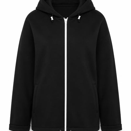John Lewis Paternity Black Womens Large Full Zip Hoodie