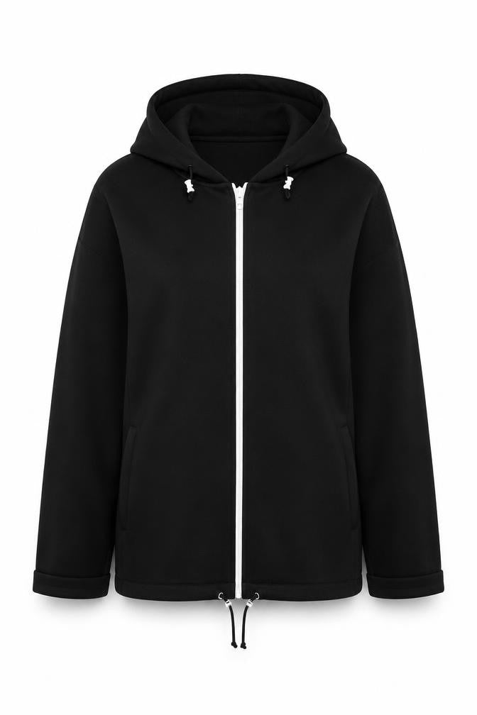 John Lewis Paternity Black Womens Large Full Zip Hoodie