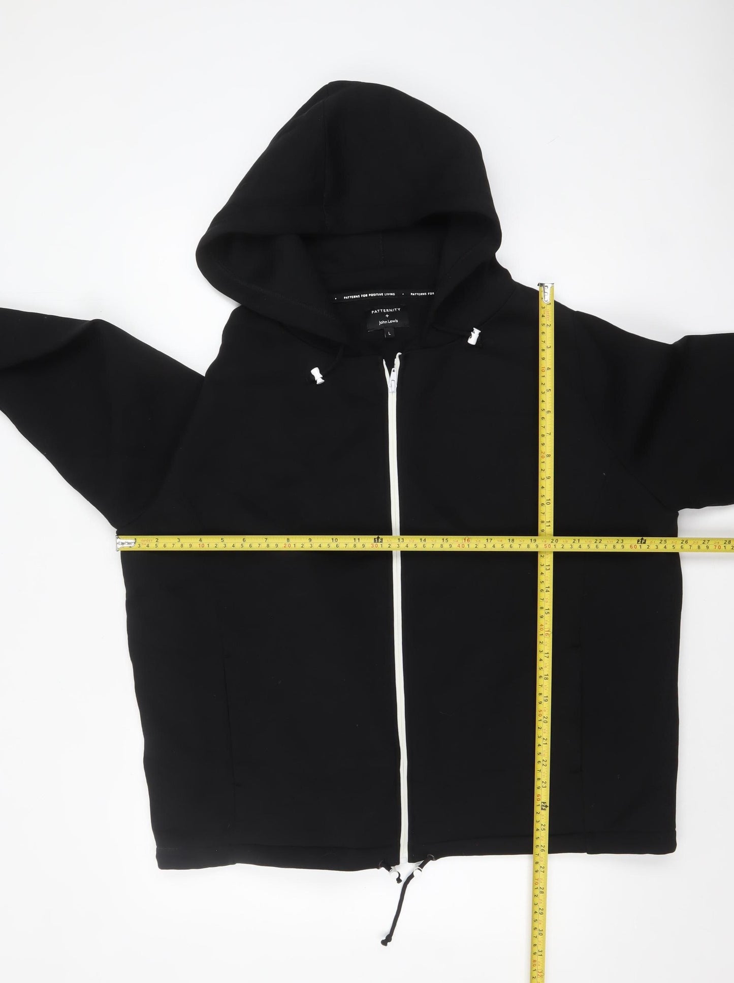 John Lewis Paternity Black Womens Large Full Zip Hoodie