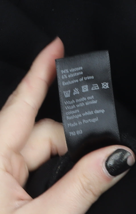 John Lewis Paternity Black Womens Large Full Zip Hoodie