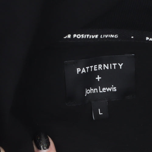 John Lewis Paternity Black Womens Large Full Zip Hoodie