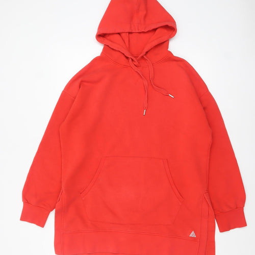 Next Women’s Red Pullover Hoodie Medium Relaxed Fit Cotton Blend