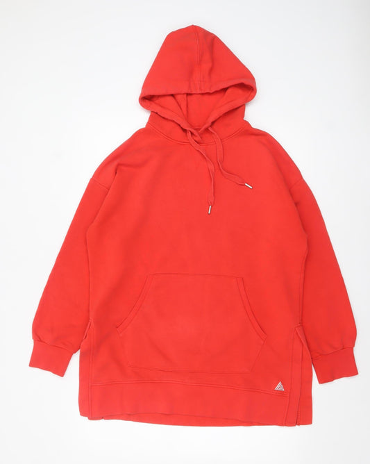 Next Women’s Red Pullover Hoodie Medium Relaxed Fit Cotton Blend