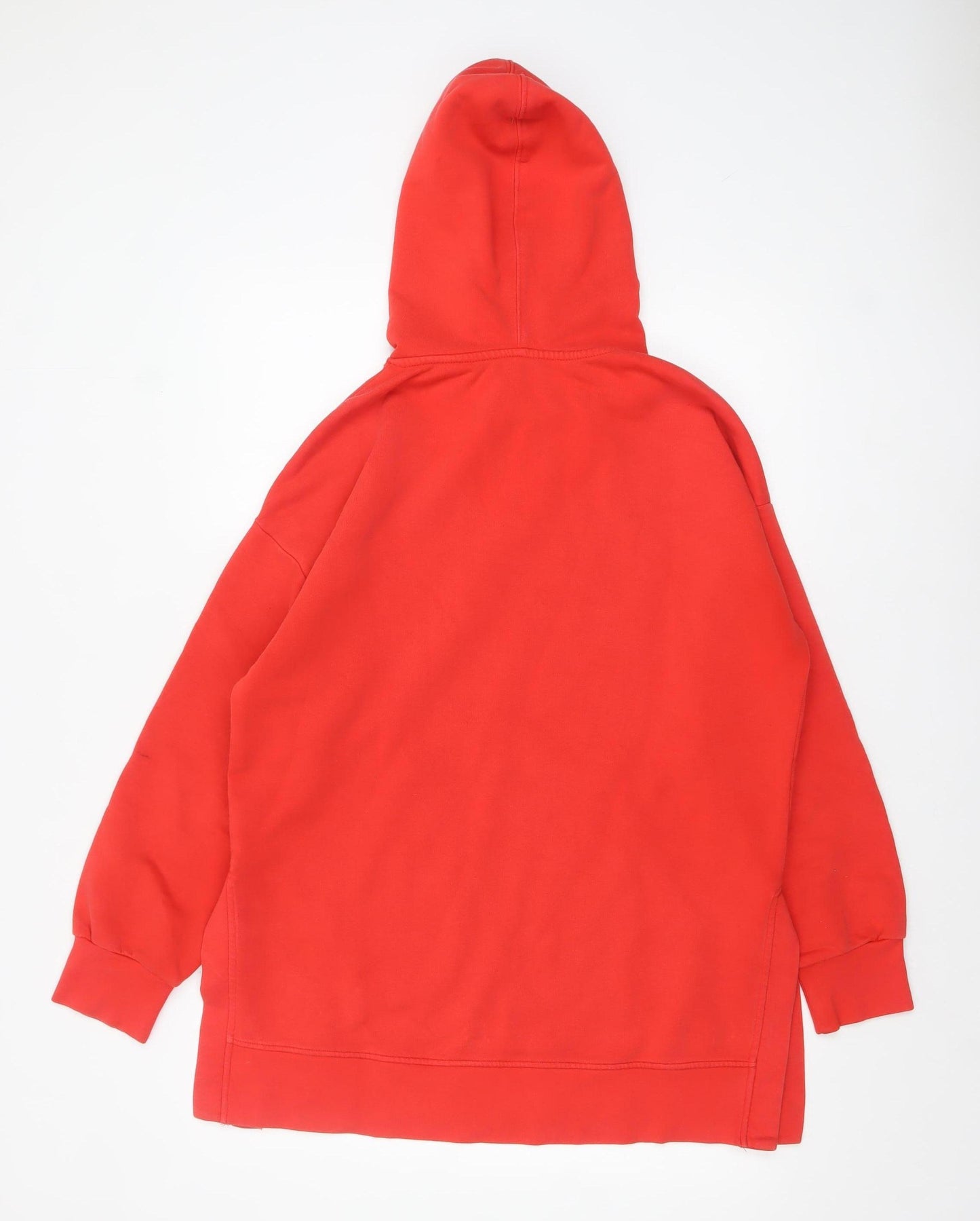 Next Women’s Red Pullover Hoodie Medium Relaxed Fit Cotton Blend