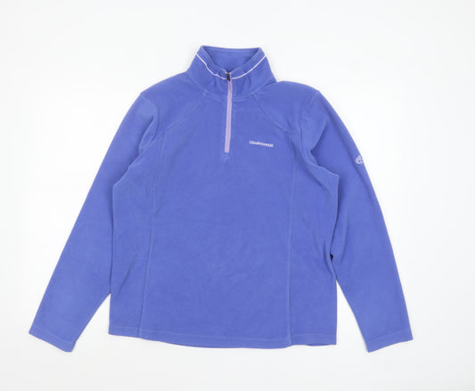 Craghoppers Women Blue Fleece 1/2 Zip Pullover Sweatshirt UK 10