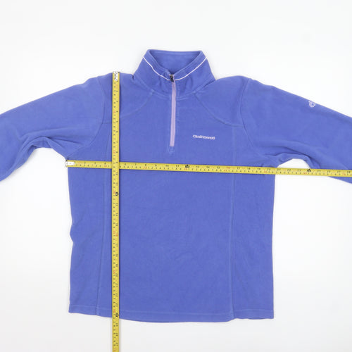 Craghoppers Women Blue Fleece 1/2 Zip Pullover Sweatshirt UK 10