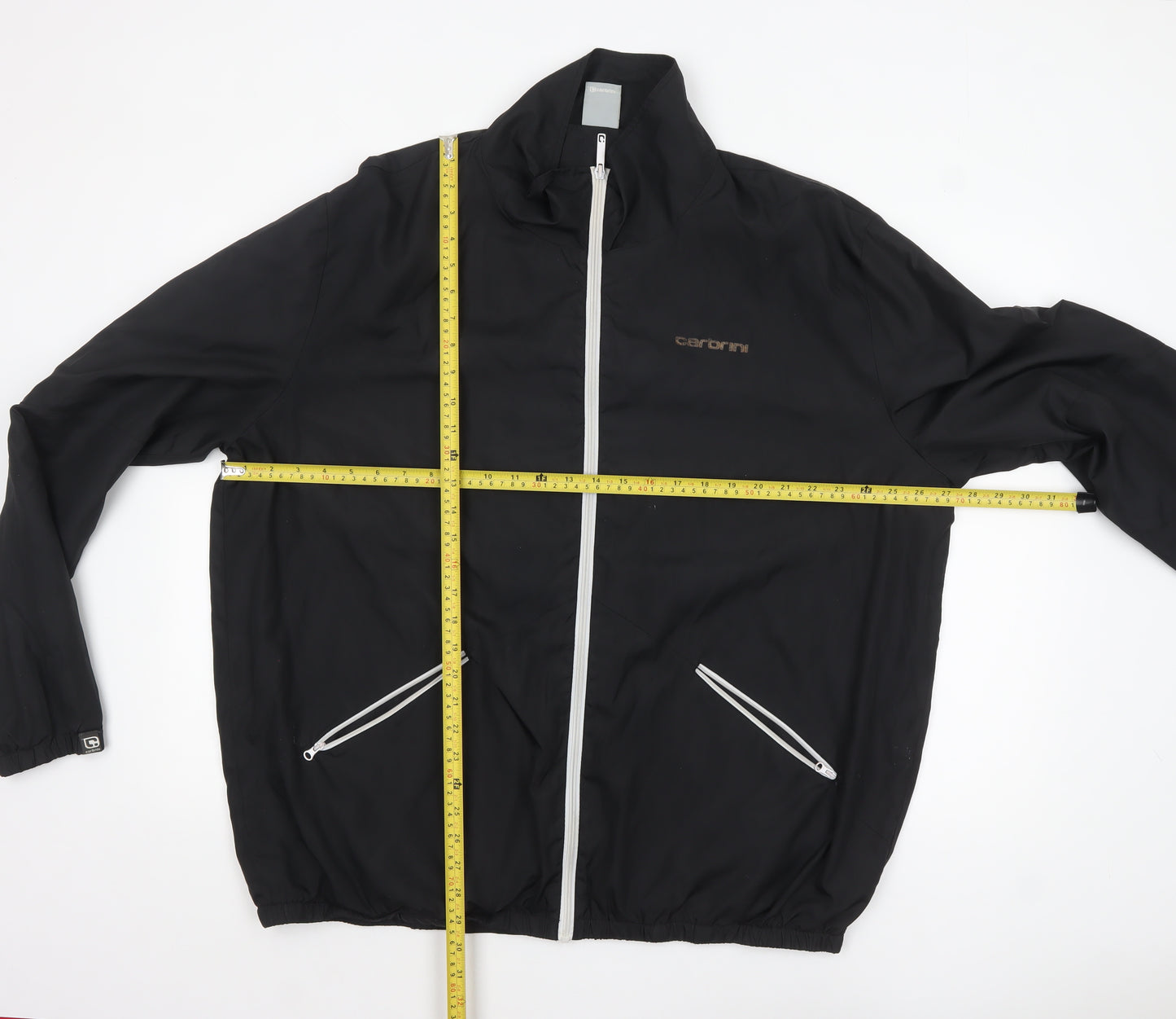 Cabrini Men's Black 2XL Windbreaker Jacket Lightweight Full Zip