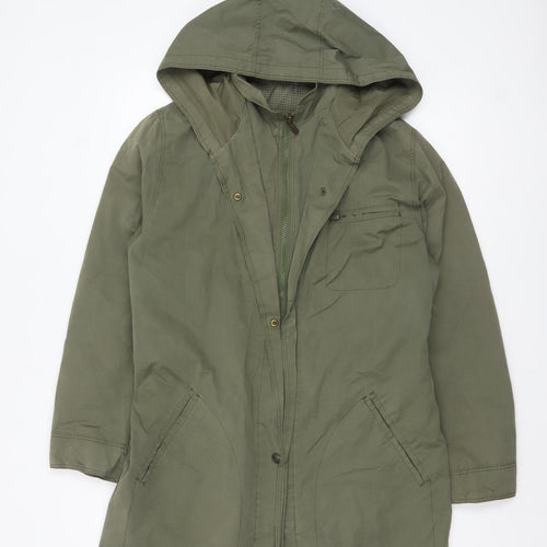 Marks and Spencer Women’s Green Hooded Parka Coat Size 12