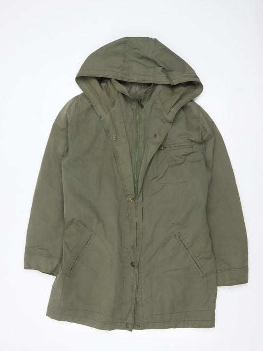 Marks and Spencer Women’s Green Hooded Parka Coat Size 12