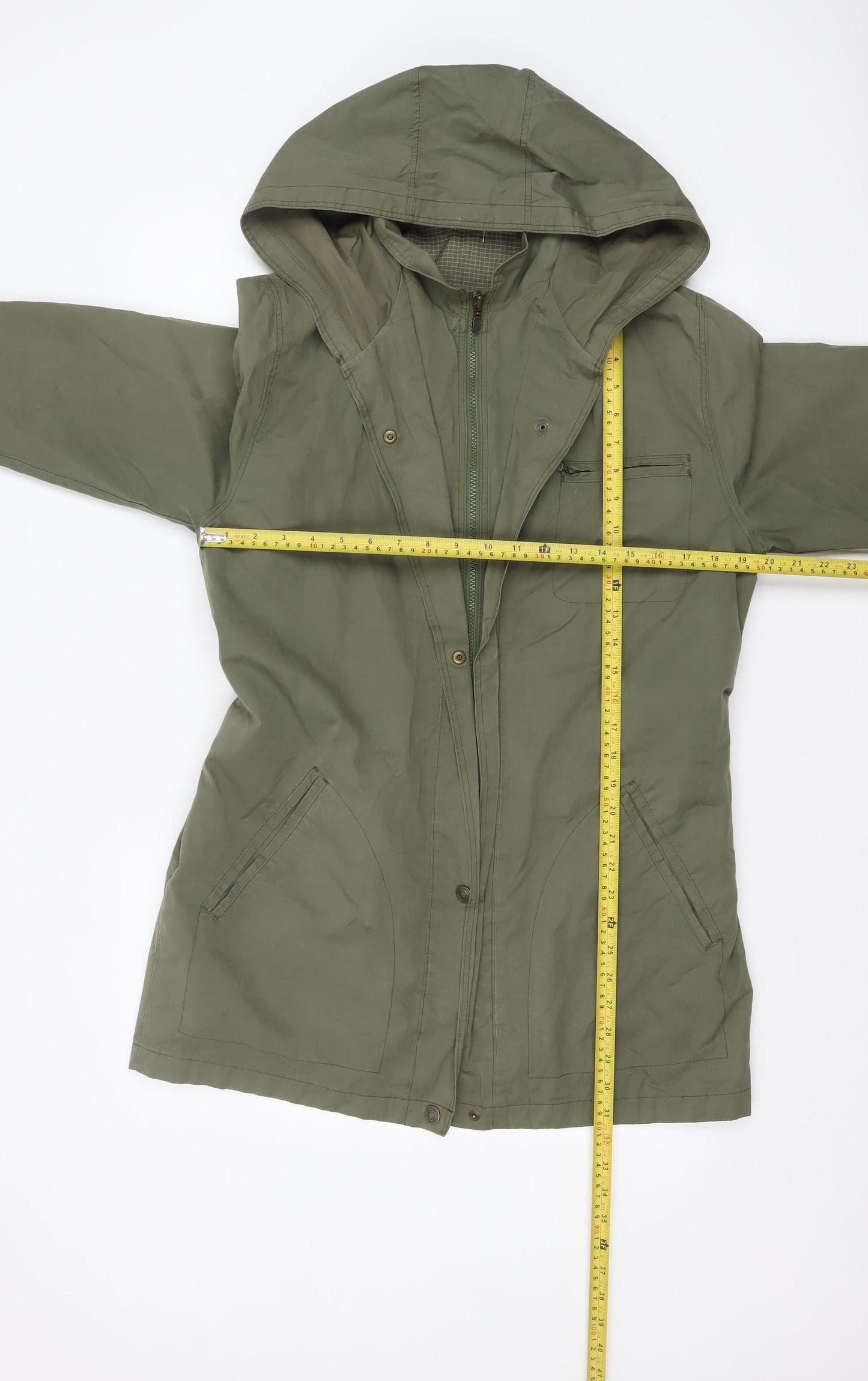 Marks and Spencer Women’s Green Hooded Parka Coat Size 12
