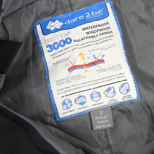 Dare 2b Womens Black Waterproof Snow Pants S Isotex 3000 Ski Trousers