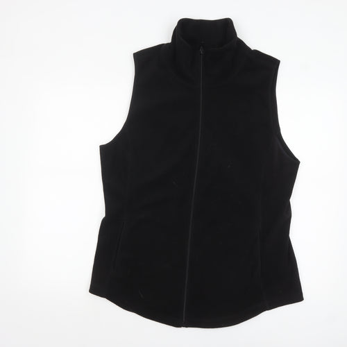Old Navy Women's Black Fleece Zip Waistcoat XL Tall