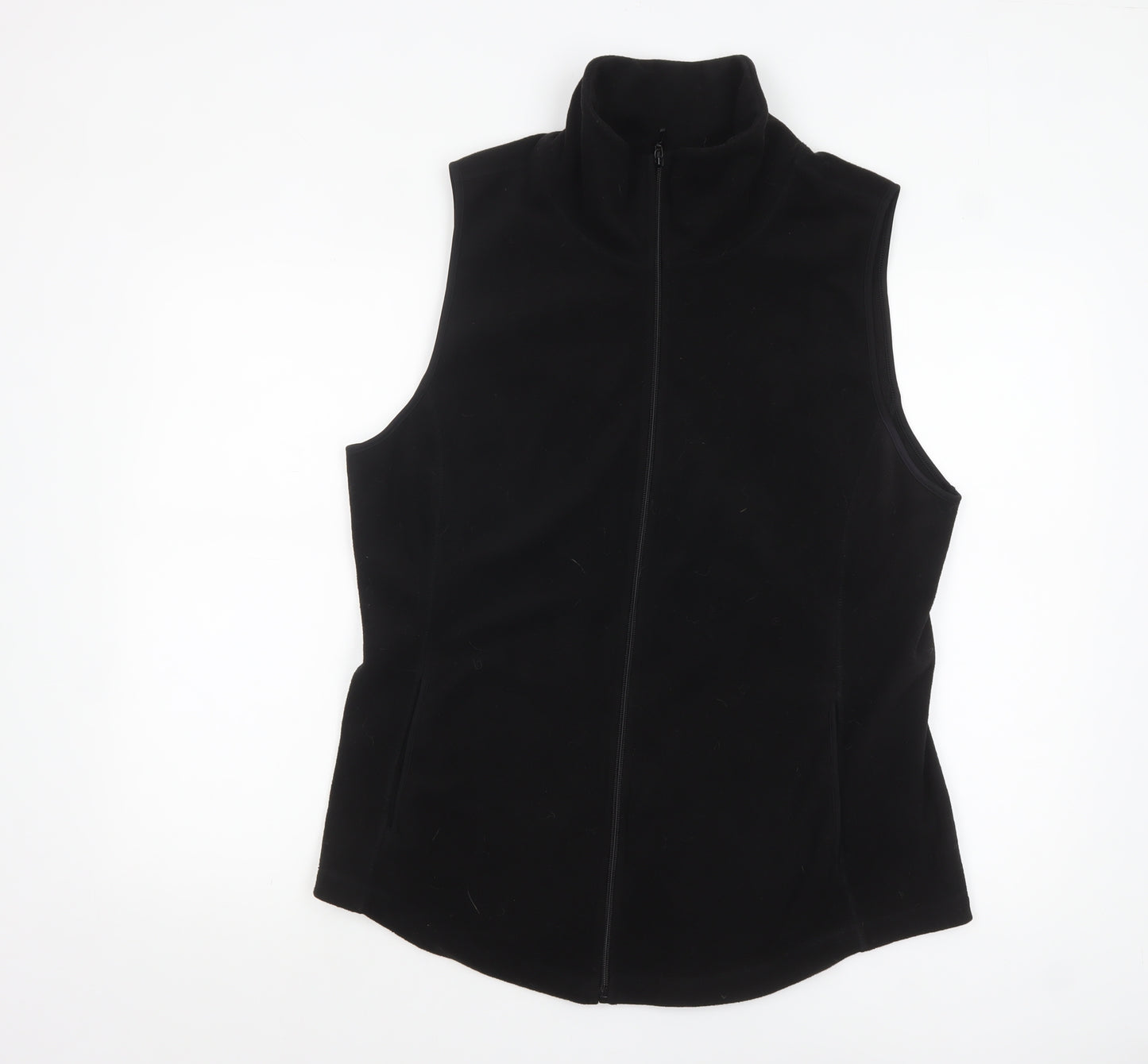 Old Navy Women's Black Fleece Zip Waistcoat XL Tall